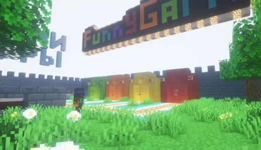 😡 FunnyGame 😡 Выживание, ЛакиВарс, БедВарс 🥑 сервер Майнкрафт | bestgames.to