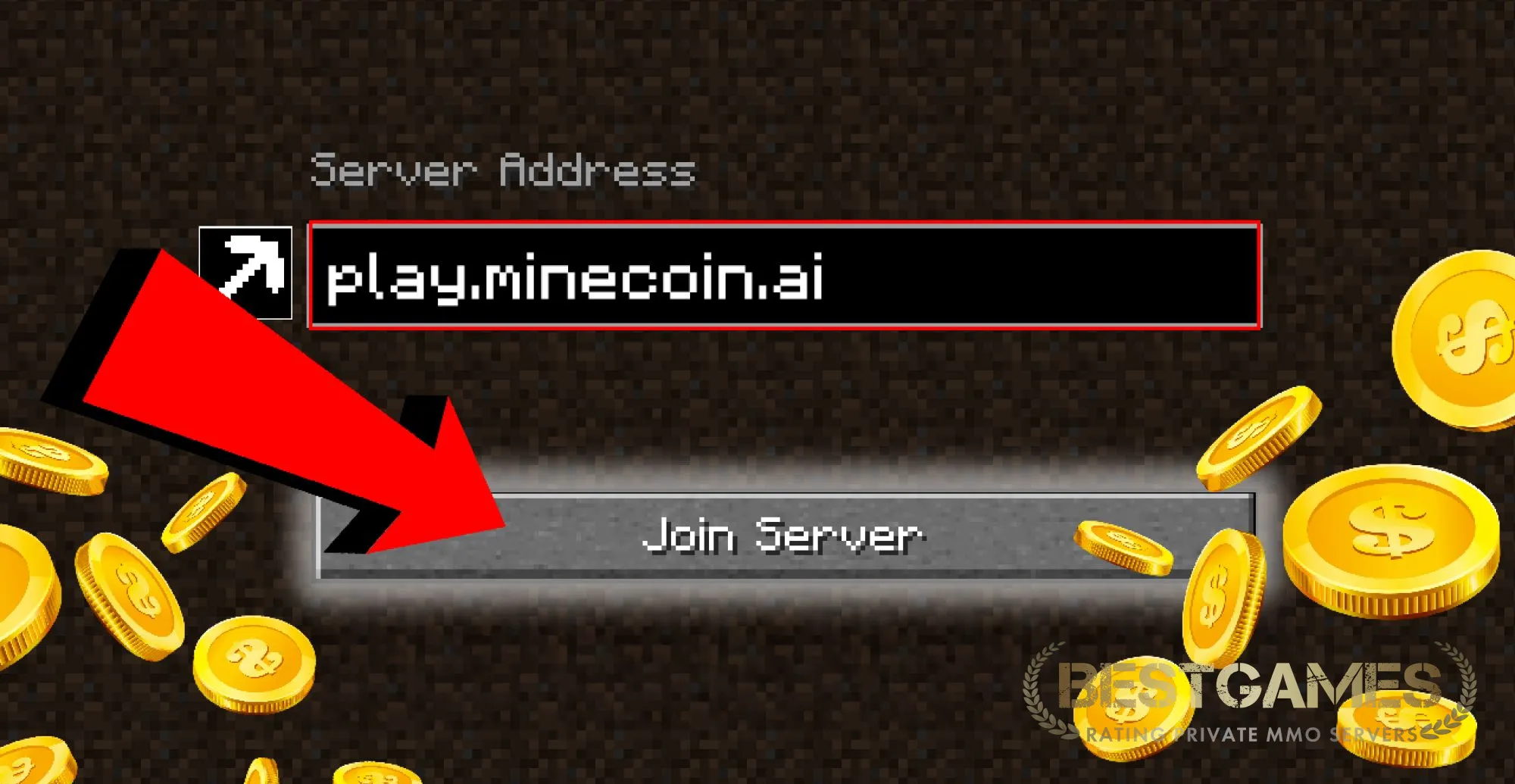 MinelCoin.AI - сервер, где платят | bestgames.to