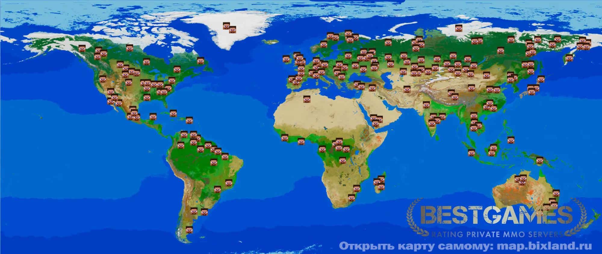 BixLand - сервер с реальной картой Земли | bestgames.to